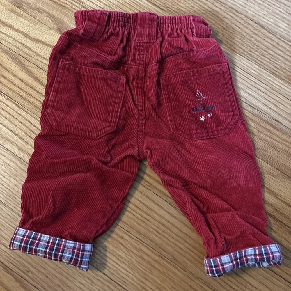 Oshkosh B'Gosh Vintage Corduroy Pants Overall Size 3/6 Months Embroidered Pocket